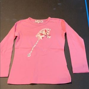 Powell Craft pink horse top 6-7